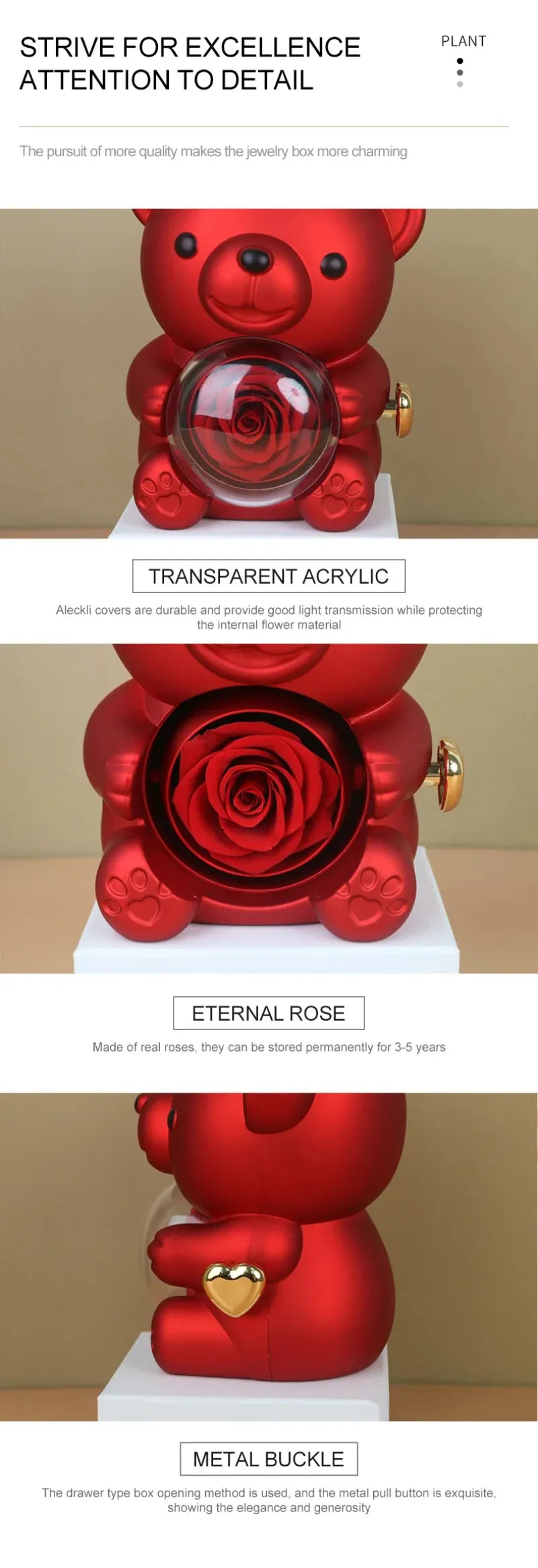 Love At First Site- Teddy Bear Jewelry Box