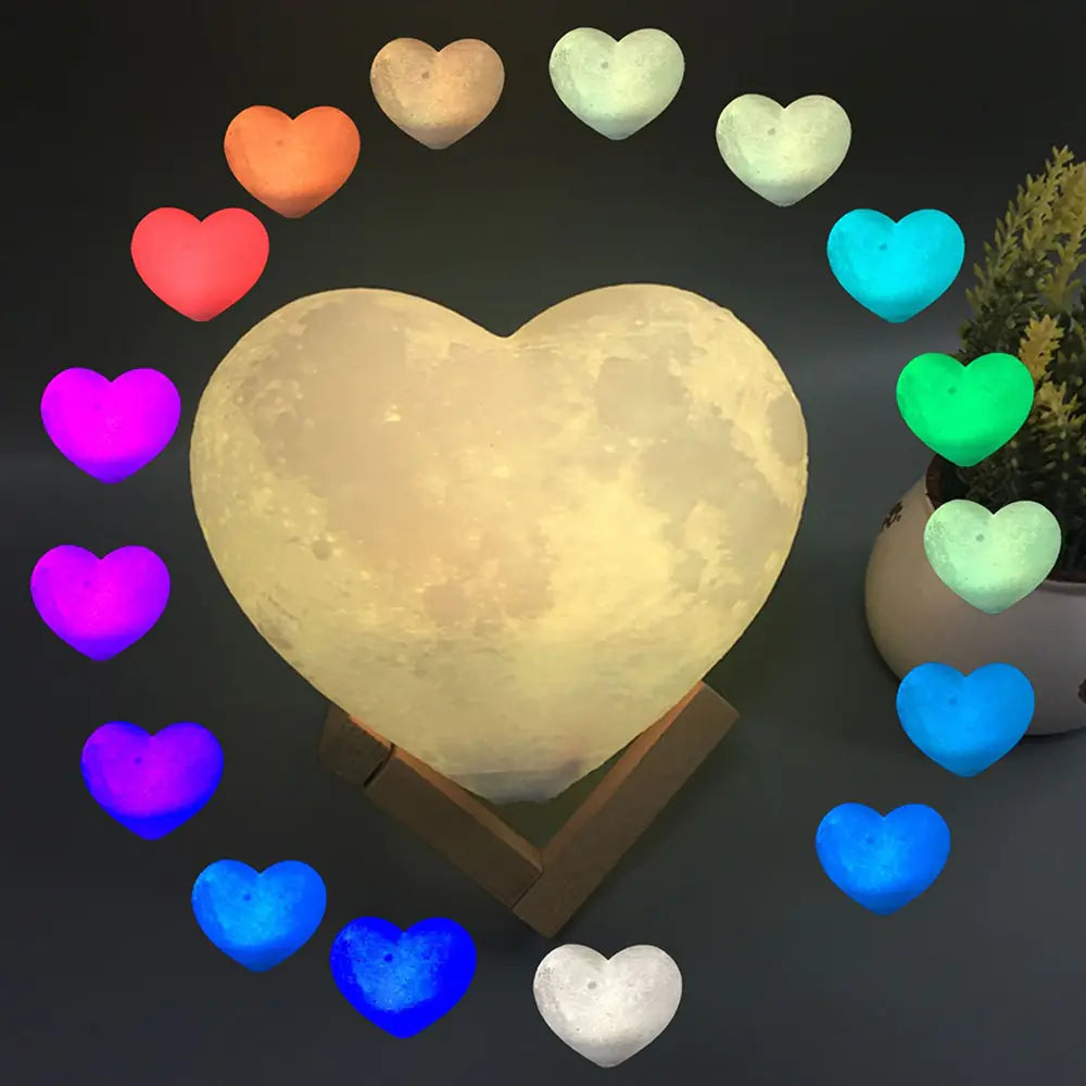 Love At First Site Heart-Shaped Moon Lamp