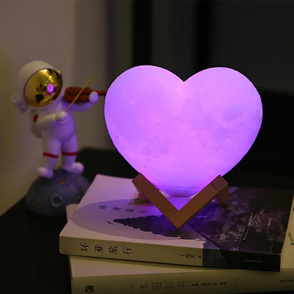 Love At First Site Heart-Shaped Moon Lamp